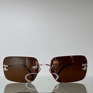 VINTAGE FIND: CHANEL Interlocking CC Logo Square Sunglasses |  100% Authentic